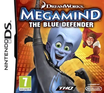 Megamind - The Blue Defender (Europe) (En,Fr,De,Es,It,Nl,Sv,Da) box cover front